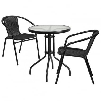 Комплект мебели Асоль LRC03/LRT02-D60 Black (2+1)_0