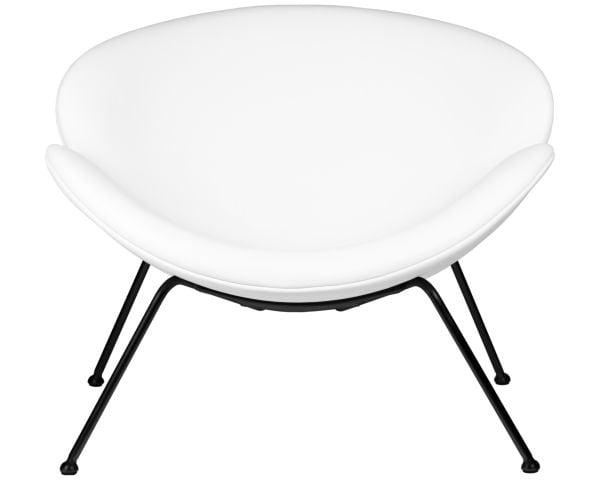 Кресло дизайнерское ДОБРИН ЕМИЛЙ (белый винил ЙП17, черное основание) 2 шт / DOBRIN EMILY YP17,_6