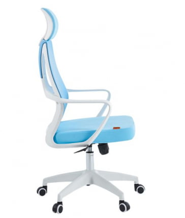 Кресло руководителя CХАИРМАН CХ636 ткань/сетка голубой, белый пластик (М) / CHAIRMAN CH636 (M)_2