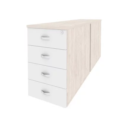 Тумба двойная приставная / опорная ONIX O.TPO-2.8 Денвер Светлый/Белый_0