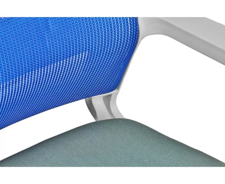 Кресло офисное Бит белый пластик Синий_4