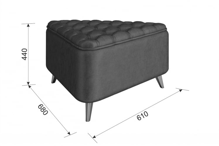 Пуф Трио 2 PM-002.2 галька (велюр)_1