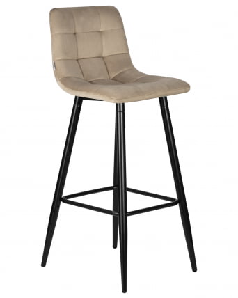 Стул барный DOBRIN NICOLE (черные матовые ножки, мокко велюр (108-104))_1