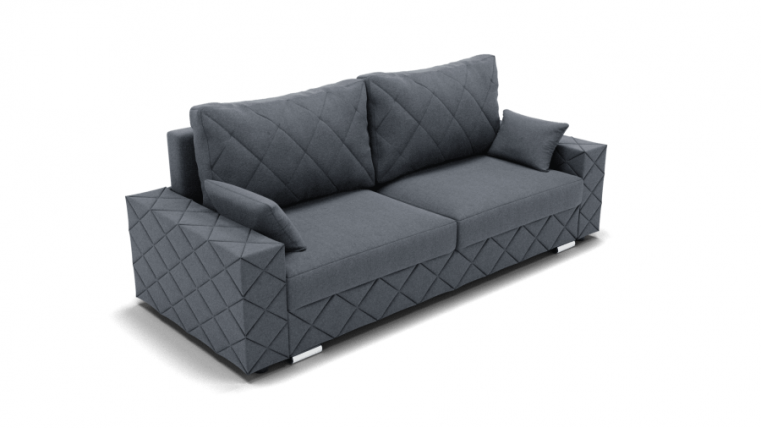 Диван Мартин-1 (ЗР) Цвет фасада: Серый; Тип: Прямой; Материал фасада: Металл/Велюр_0