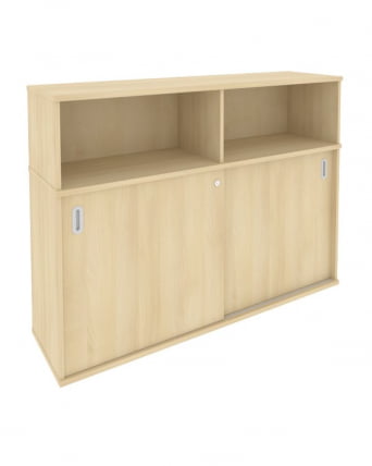 Шкаф-купе приставной Metal System Б.ШК-2 Акация/Белый_0