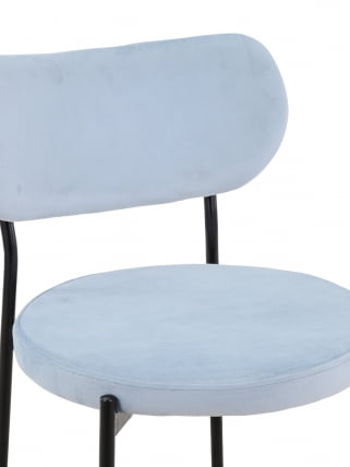 Стул полубарный Барбара (Б) велюр Серо-голубой_6