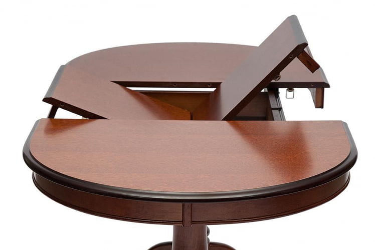 Стол раскладной Eva (EV-T4EX) дерево гевея/мдф, 120+39х80х75см, MAF Brown_1