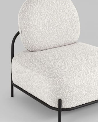 Кресло Стоун 1 ткань букле Молочный_9