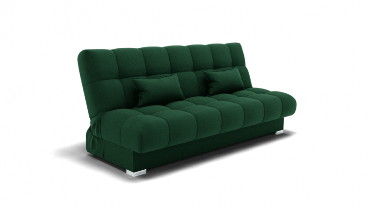 Диван Фиеста-1 (ЗР) Тип: Прямой; Материал фасада: Металл/Велюр; Цвет: Зеленый_0