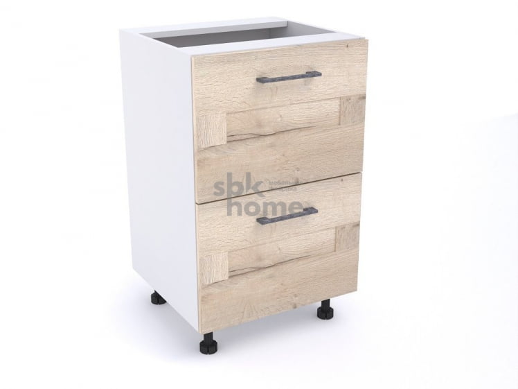 Стол с ящиками СЯ-50 (2), Дублин (500*470*820) Дуб галифакс белый, 21620 _0