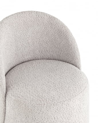 Пуф Loreen вращающийся букле Светло-серый_7