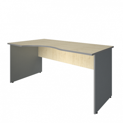 Стол криволинейный левый Riva А.СА-1 Л Клен/Металлик_0