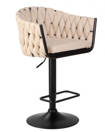 Стул барный ДОБРИН ЛЕОН (бежевая ткань (ЛАР 275-1)) 2 шт / DOBRIN LEON (LAR_2