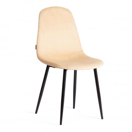 Стул BREEZE (mod. JSC-58) Велюр/металл , 44 х 53 х 86 см, sandy (песочный) HLR6 / черный_0