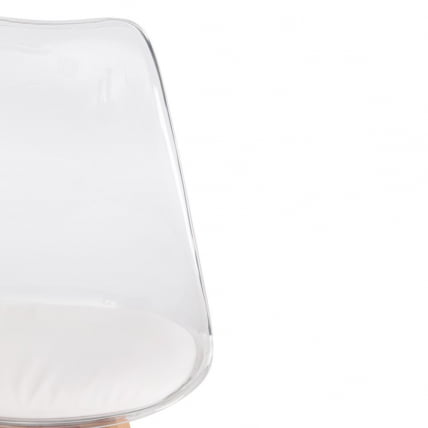 Стул TULIP (mod. 73-1) дерево/пластик/экокожа, 47,5x55x80 см, Прозрачный (Transparent)_5