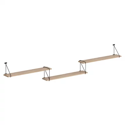 Полка навесная COFFEE SH3-ROD/BAR Дуб Сонома Светлый_0