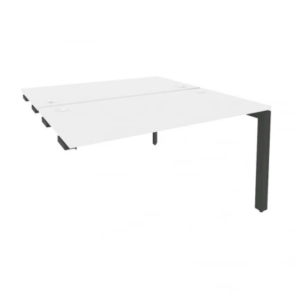 Стол-приставка двойной на П-образном м/к к опорным элем. ONIX O.MP-D.SPR-3.7 Белый Бриллиант/Антрацит_0