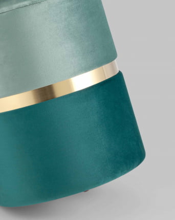 Пуф Кэрри с ящиком велюр Бирюзовый_5