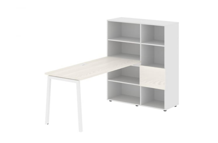 Рабочая станция EDIS ELRST 1115 Ясень Траун Белый Белый_0