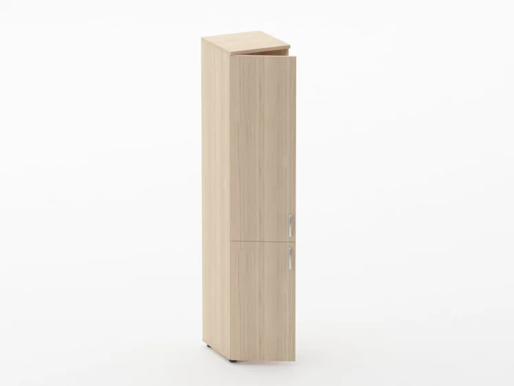 Шкаф высокий закрытый Glassy 6.19.13Л Дуб молочный_1
