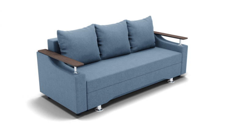 Диван Манго (ЗР) Цвет фасада: Голубой; Тип: Прямой; Материал фасада: Металл/Велюр_0