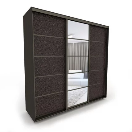 Шкаф-купе 3-х дверный Акцент-Квадро КЛ 1800х600 Венге/Бронза_0