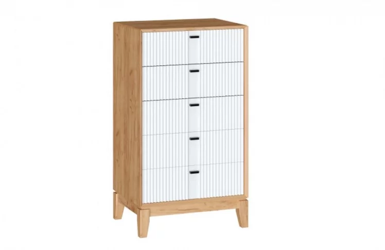 Тумба высокая Бари ЛД 698.120.000 Дуб Золотой Белый_0