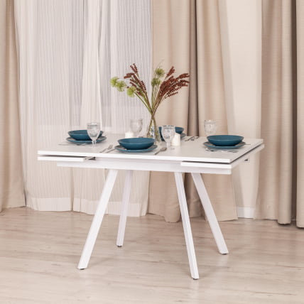 Стол VIGO ЛДСП/HPL/металл, 120 x 80 x 30 х 30 х 75 см, Белый_11