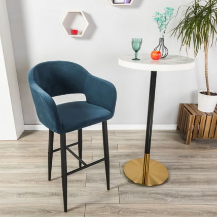 Кресло Бар Oscar Б Diag blue/черный_7