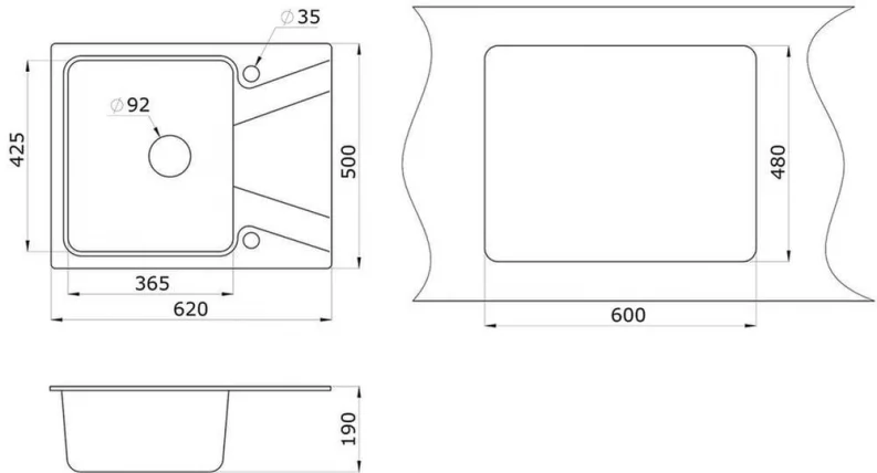 Кухонная мойка GRANULA 6201 Песок_2