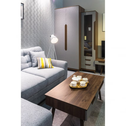 Шкаф витрина Сканди (ВИ) Грей_5