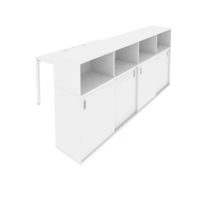 Рабочая станция с опорным шкафом-купе Metal System Б.РС-СШК-4.1 Белый_0