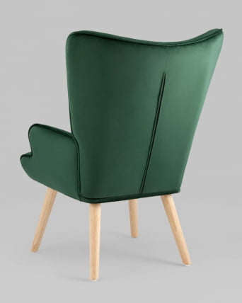 Кресло Хью велюр Темно-зеленый_4