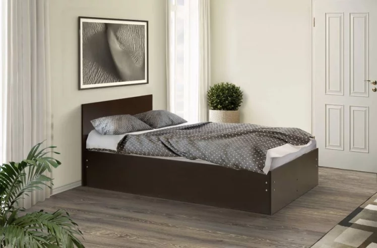 Кровать на уголках №4 1400*1900 Дуб млечный_0