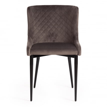 Стул MANTRA (mod. 713) ткань/металл, 49х61х82 см, высота до сидения 49 см, темно-серый barkhat 14/черный_4