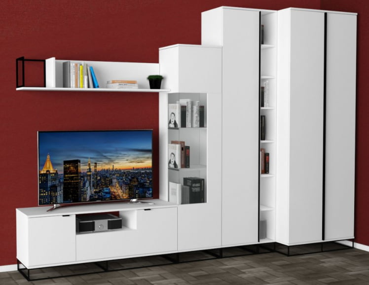 Полка навесная City средняя белый_2