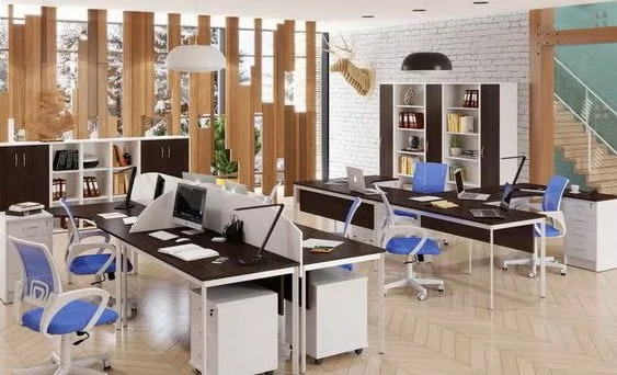 Стол прямой IMAGO-S СП-1SD венге магия белый полуматовый_1