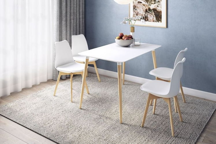 Стол обеденный Сканди 1 Небесный-светлый лак_3