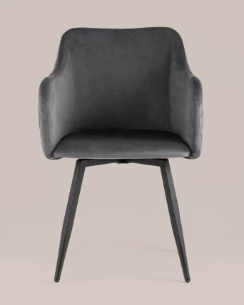 Стул Ника вращающийся велюр Серый_2