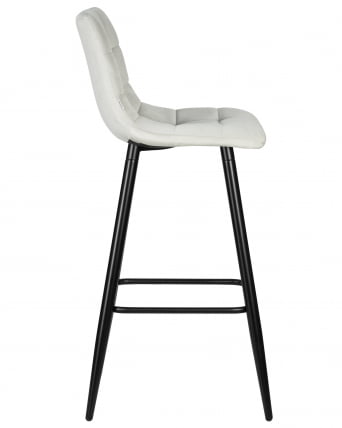 Стул барный DOBRIN NICOLE (черные матовые ножки, светло-серый велюр (108-52))_2