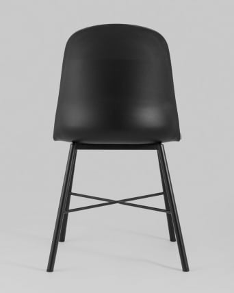 Стул пластиковый Shell с мягким сиденьем Черный_4