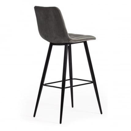 Стул барный CHILLY (mod.7095б) ткань/металл, 53х44х104 см, высота до сиденья 76 см, серый barkhat 26/черный_2