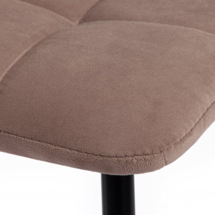 Стул CHILLY MAX Велюр/металл , 45 х 54 х 90 см , серо-бежевый 08/черный_6