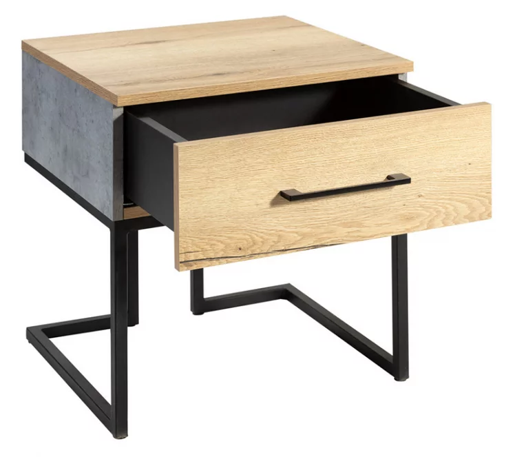 Тумба прикроватная Loft Дуб натур/Бетон_3
