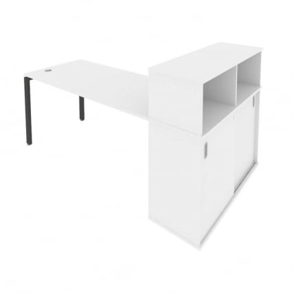 Рабочая станция с опорным шкафом-купе Metal System Б.РС-СШК-3.4 Белый/Антрацит_0