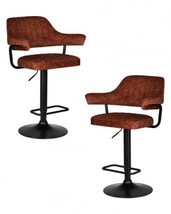 Стул барный ДОБРИН CХАРЛЙ БЛАCК (терракотовый твид (ЛЕО56)) 2 шт / DOBRIN CHARLY BLACK (LEO56))_0