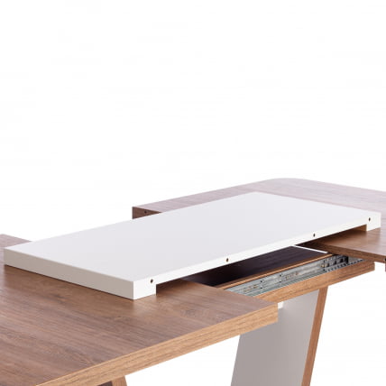 Стол обеденный VOX ЛДСП, 132-172x85x75,5 см, Дуб Канзас/Пепел_11