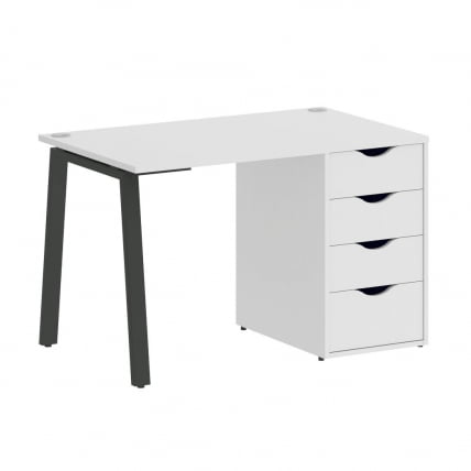 Стол письменный HOME OFFICE VR.SP-3-118.4.A Белый/Антрацит металл_0