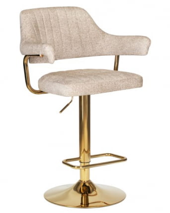 Стул барный ДОБРИН CХАРЛЙ ГОЛД (бежевый твид (ЛЕО26)) 2 шт / DOBRIN CHARLY GOLD (LEO26))_1