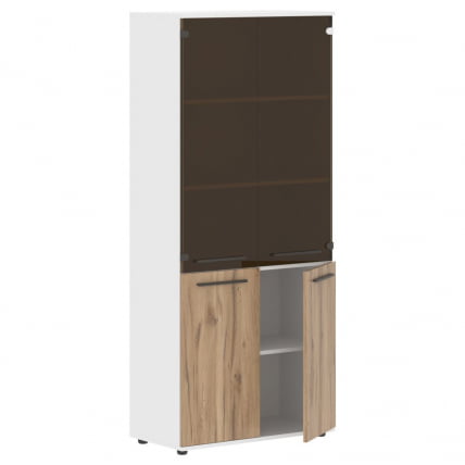 Шкаф комбинированный ЕДИС ЕХCС 85.2 Дуб Денвер светлый Мокко Белый / EDIS EHCS_1